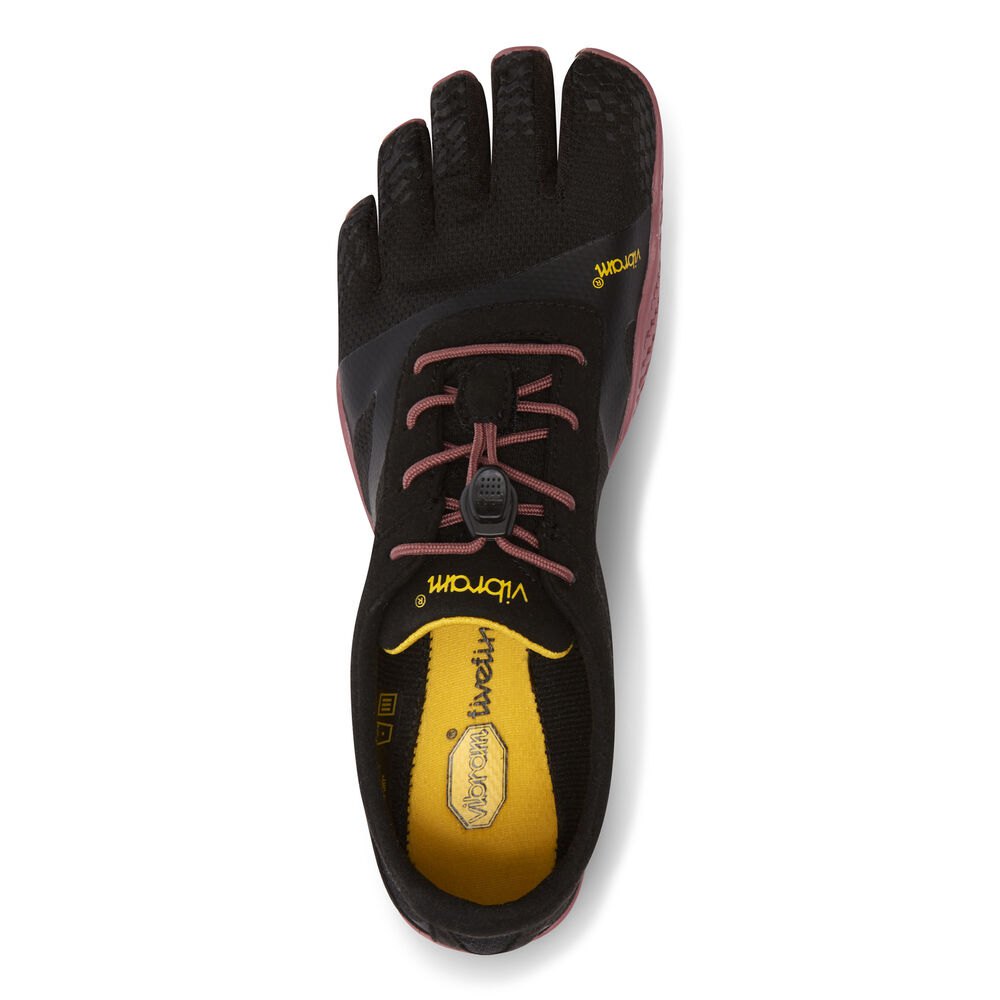 Vibram Five Fingers Womens Training Shoes - Black/Rose - KSO EVO - 30159-AKJZ